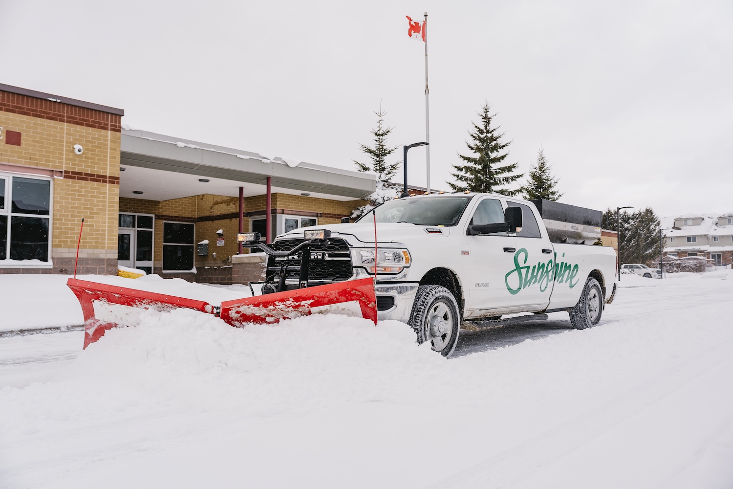 Commercial snow and ice management by Sunshine Landscape in Toronto