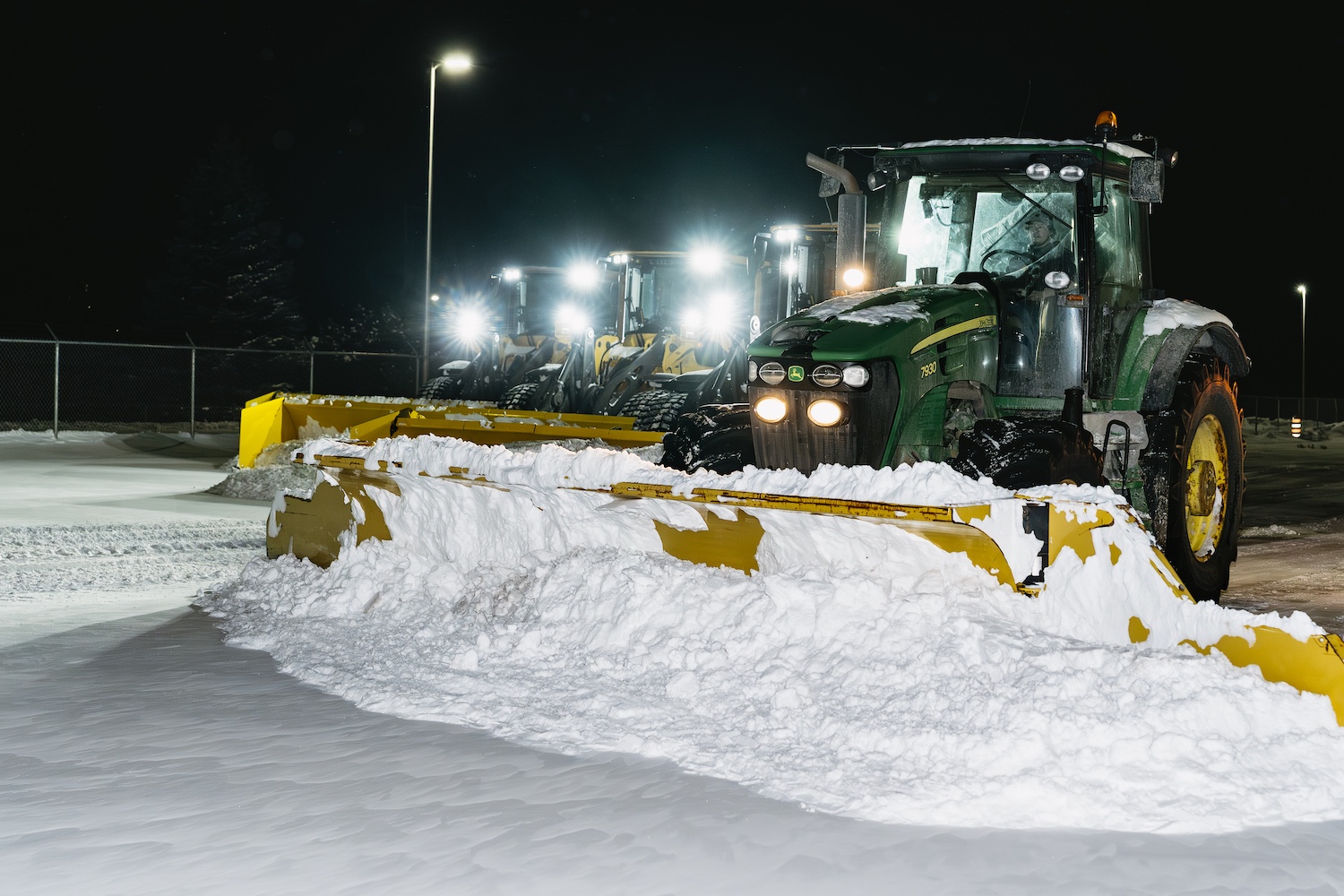 Commercial Snow and ice management by Sunshine Landscape